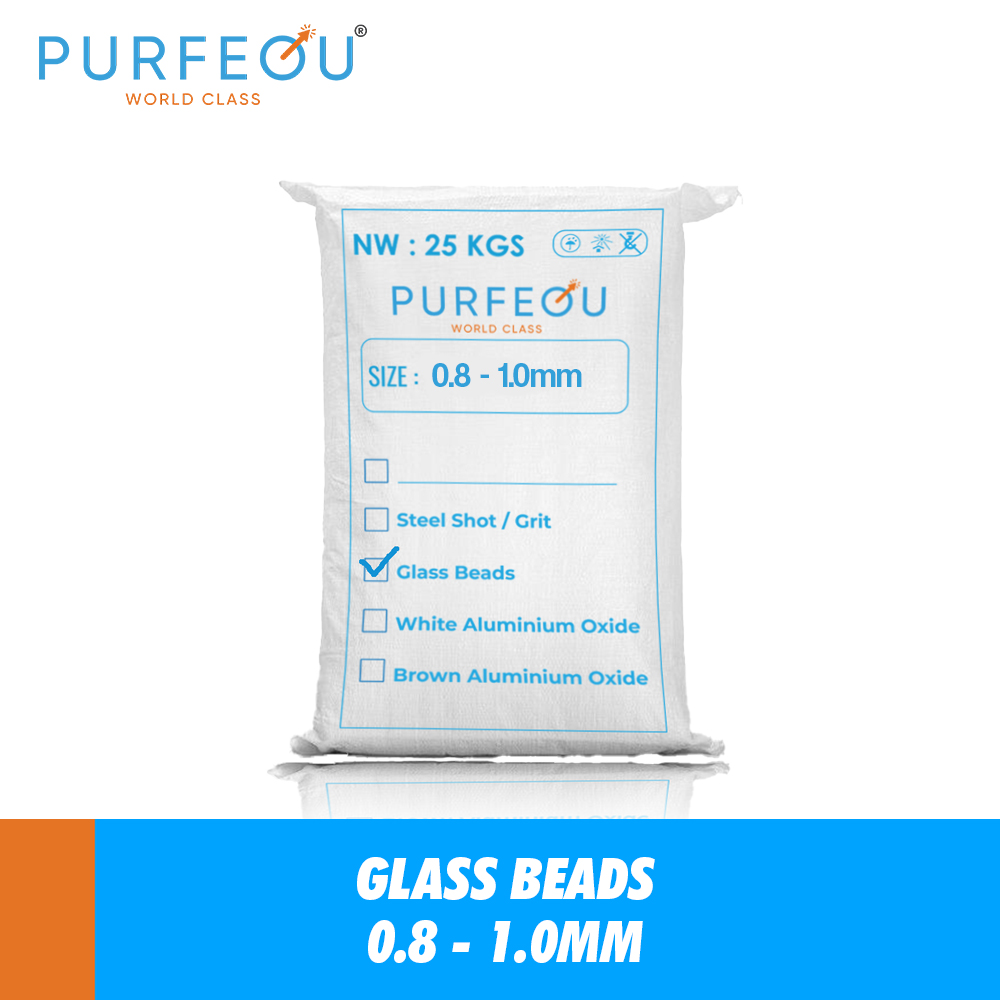 Pasir Sandblasting Purfequ Glass Beads 0.8 – 1.0 MM Harga 21,111 rupiah*Gratis Ongkir