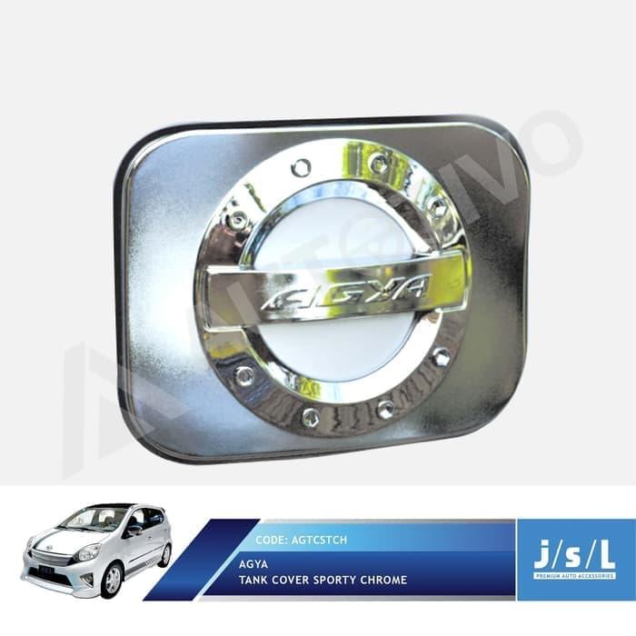 Toyota Agya Tutup Tangki Bensin JSL/Tank Cover Sporty Chrome bisa COD Harga 52,000 rupiah*Gratis Ongkir