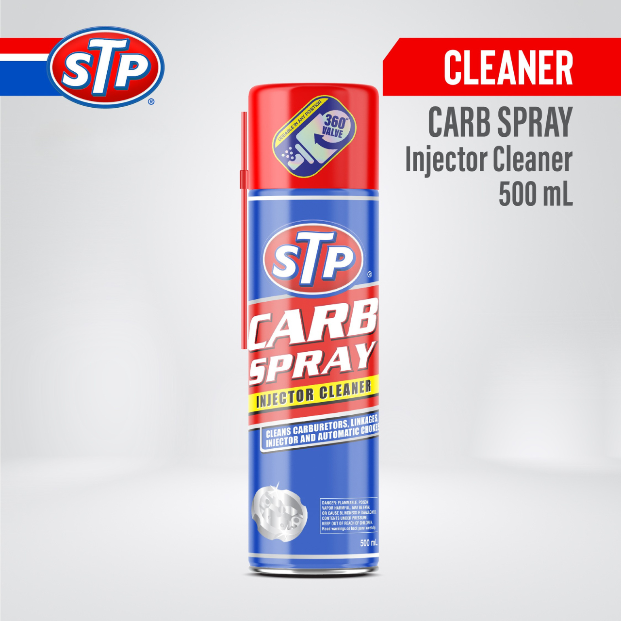 STP carb spray & injector cleaner (carburetor cleaner) 500 ml Harga 42,630 rupiah*Gratis Ongkir