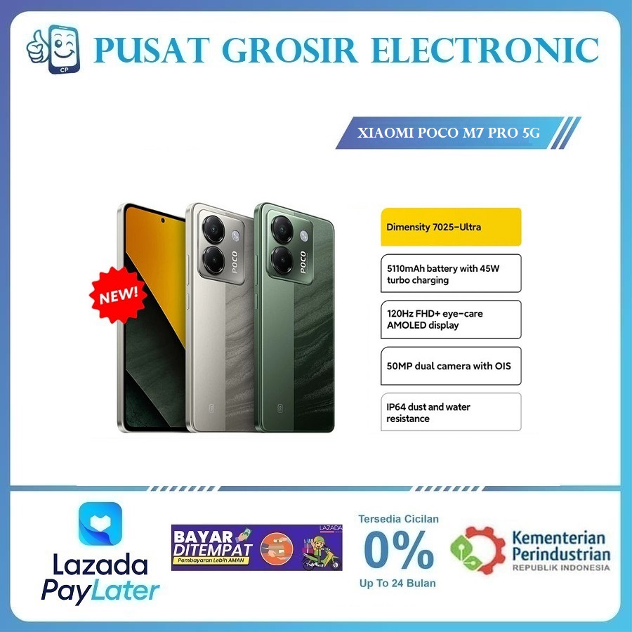 Xiaomi Poco M7 Pro 5G 8/256GB Harga  2,500,000 Ringgit*Penghantaran Percuma