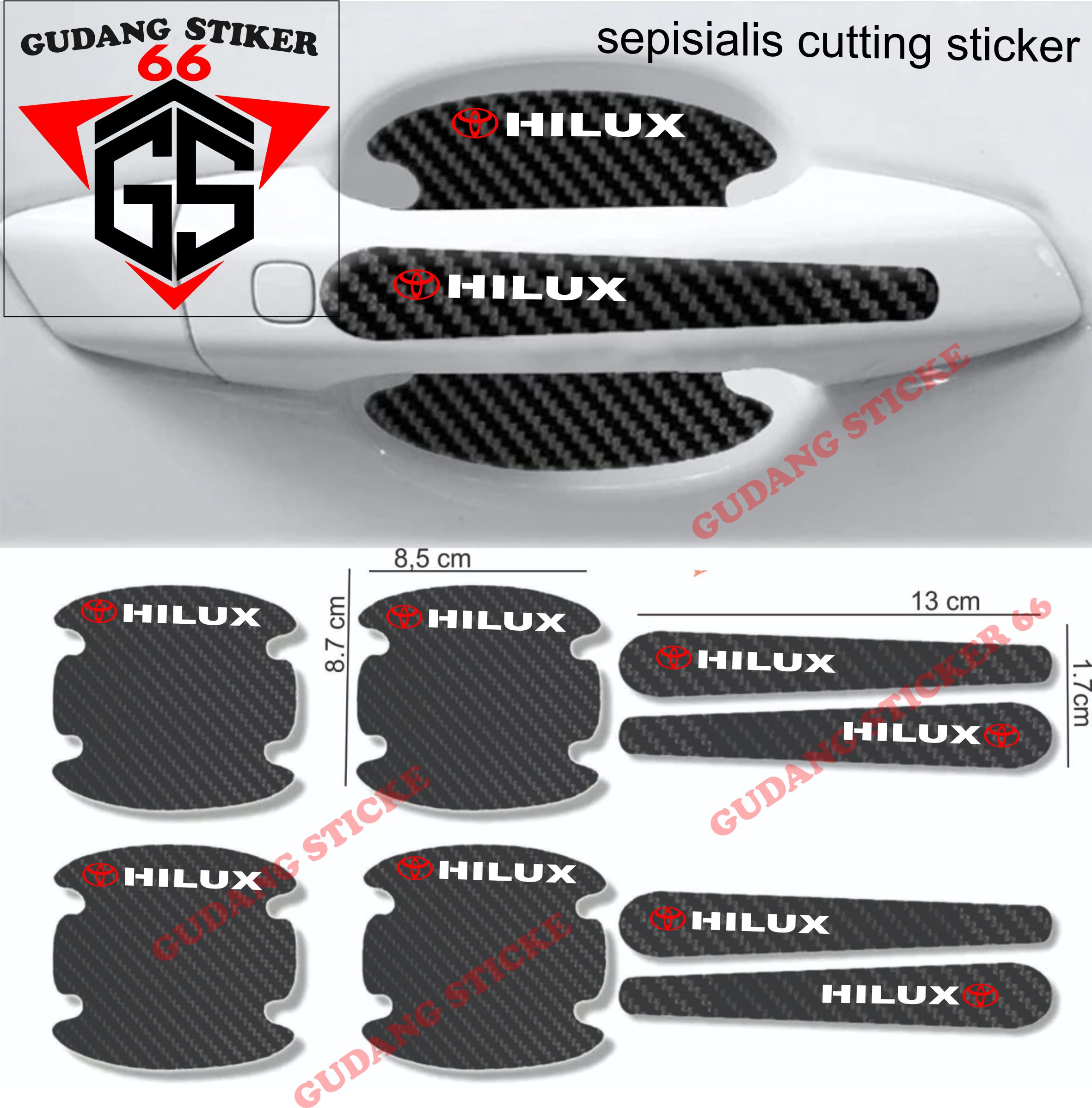 8pcs sticker carbon handle mobil toyota hilux sticker pelindung gagang pintu mobil dari goresan Giá 20,000 Đồng*Miễn phí vận chuyển
