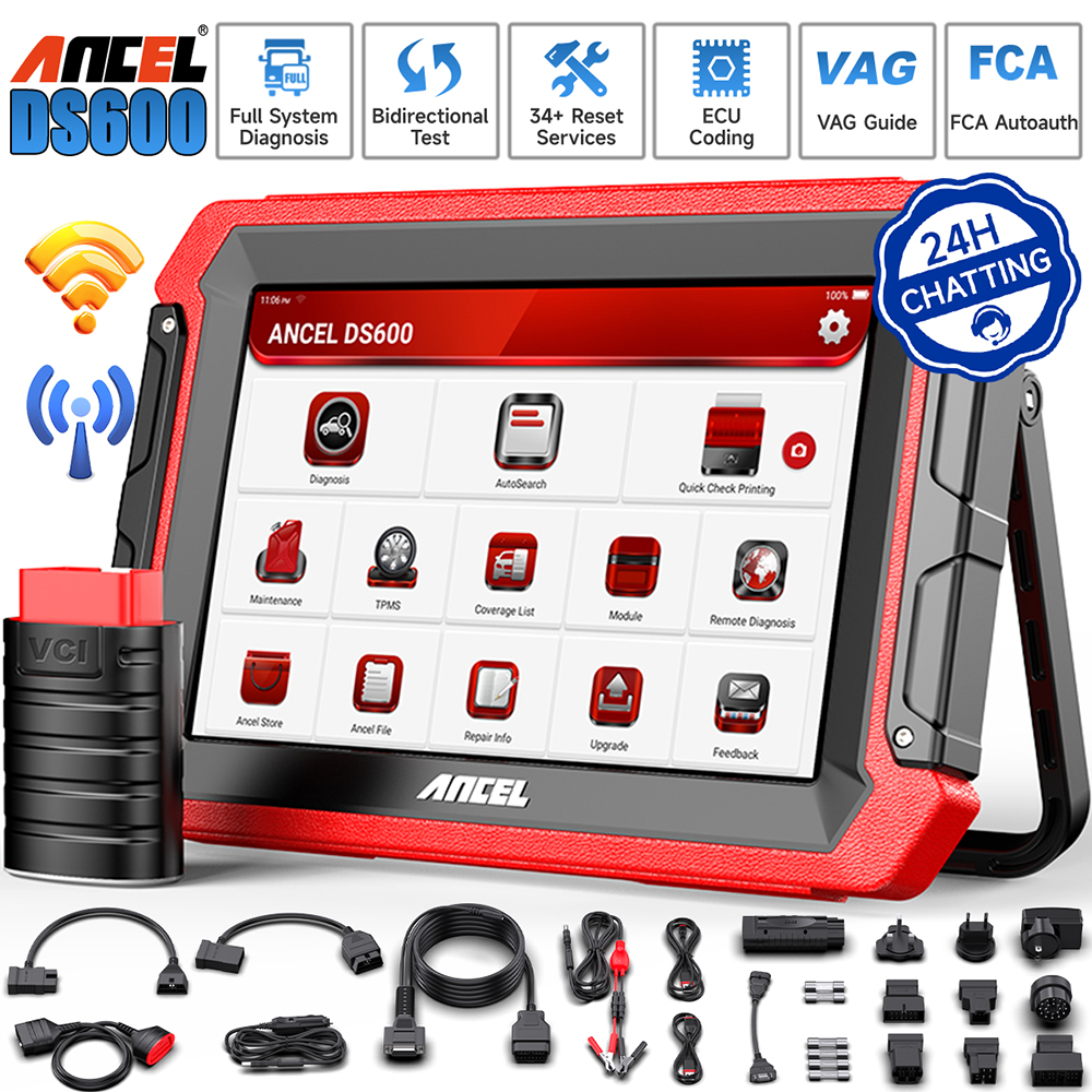 ANCEL DS600 Elite OBD2 Scanner, Bidirectional Full System Scan Tool with 34+Resets, ECU Online Coding, FCA SGW AutoAuth, VAG Guide, Wireless Car Scanner Diagnostic Tool Harga 11,267,000 rupiah*Gratis Ongkir