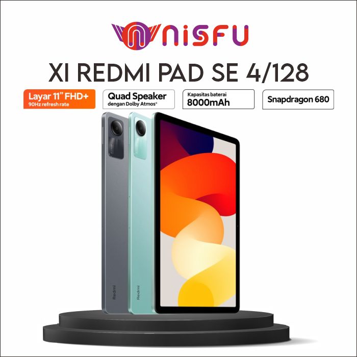 Xiaomi Redmi Pad SE (4GB/128GB) | Snapdragon 680 | Layar 11" FHD+ | 8000mAh [ Official Store ] Harga  2,299,000 Ringgit*Penghantaran Percuma