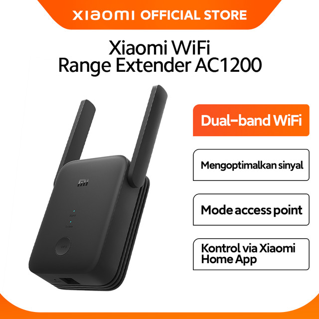 Xiaomi Mi WiFi Range Extender AC1200 Berkecepatan Tinggi Koneksi Stabil Pengaturan Mudah Harga 259,000 rupiah*Gratis Ongkir