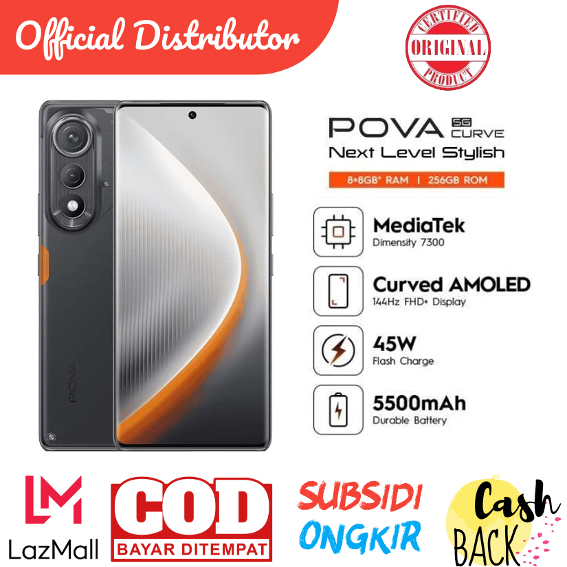 Infinix Tecno Pova Curve 5g 8/256 - Mediatek Dimensity 7300 Ultimate - Amoled Harga  2,523,509 Ringgit*Penghantaran Percuma