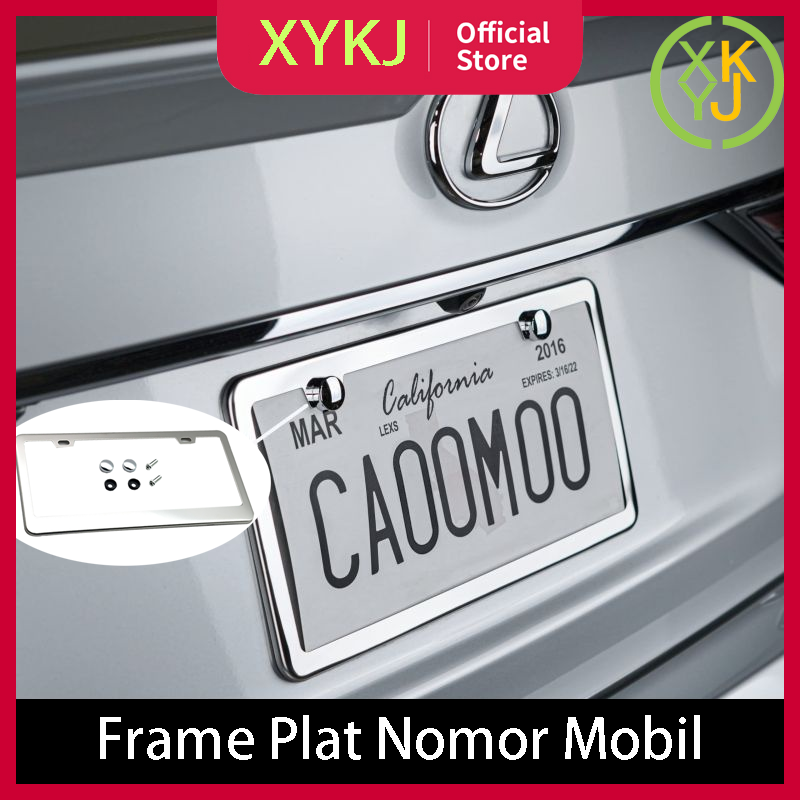 2 PCs new non led car number plate frames holder universal 31cm * 16cm car number plate frame newest car number plate frame placemat Harga 63,488 rupiah*Gratis Ongkir