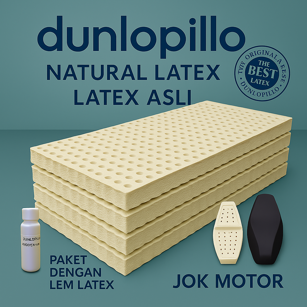 Motorcycle Seat Latex Package 40X80X2.5 cm + Latex Glue 100 ml Natural Latex Dunlopillo Harga 92,120 rupiah*Gratis Ongkir