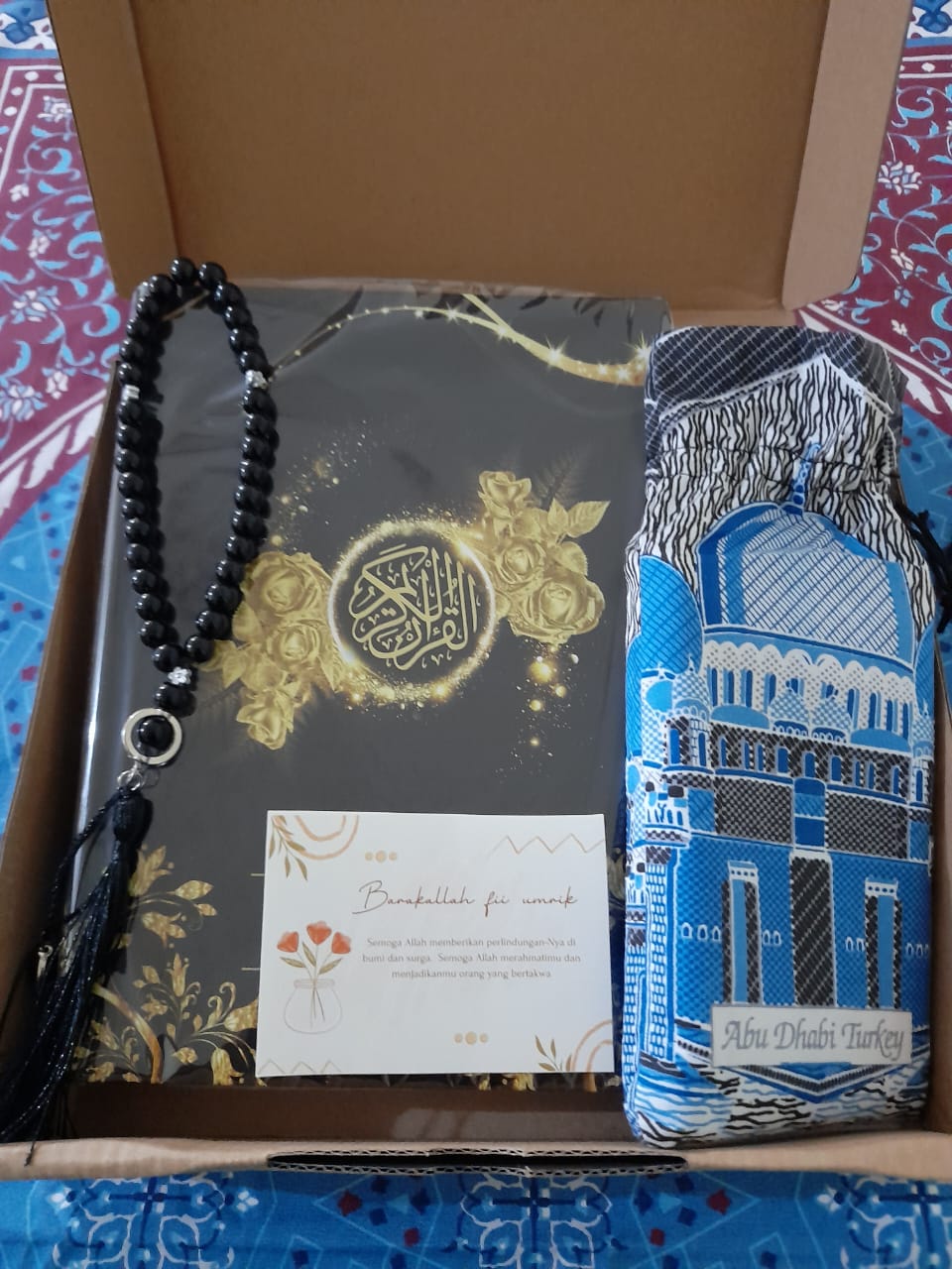 Hampers Standar AL Quran Custom Nama Plus Sajadah DAN TASBIH/AL Quran Terjemah A5 / Alquran Terjemah A6