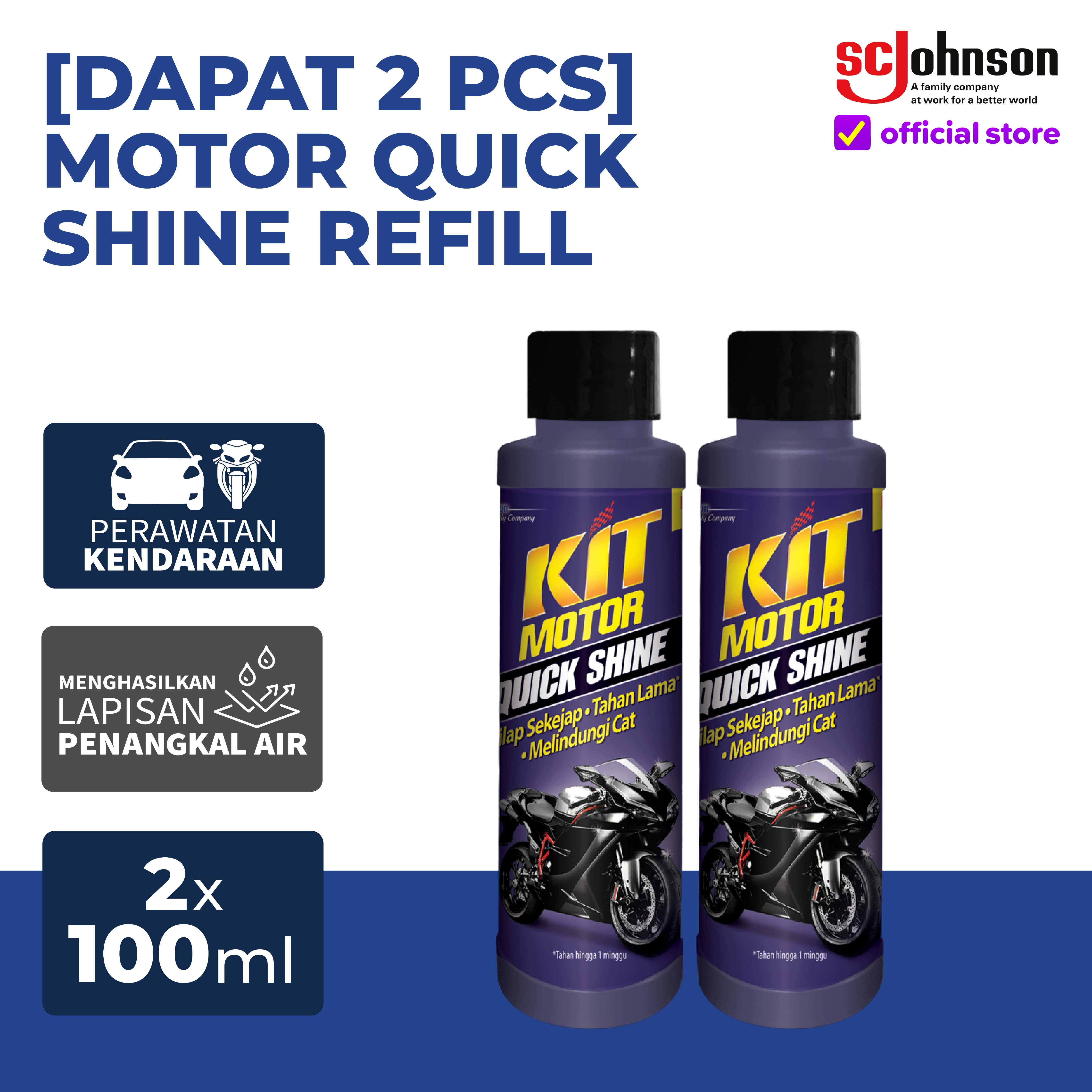 [Dapat 2 pcs] KIT Motor Quick Shine Refill 100mL Harga 21,840 Ringgit*Penghantaran Percuma
