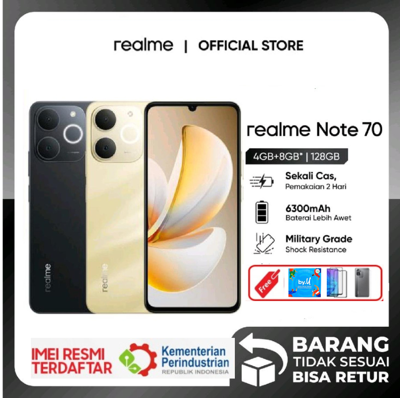 Realme note 70 4GB + 8GB * | 128GB | Titan battery 6300mAh | shock resistance military grade | ultra slim design-Obsidian Black Giá 1,350,000 Đồng*Miễn phí vận chuyển