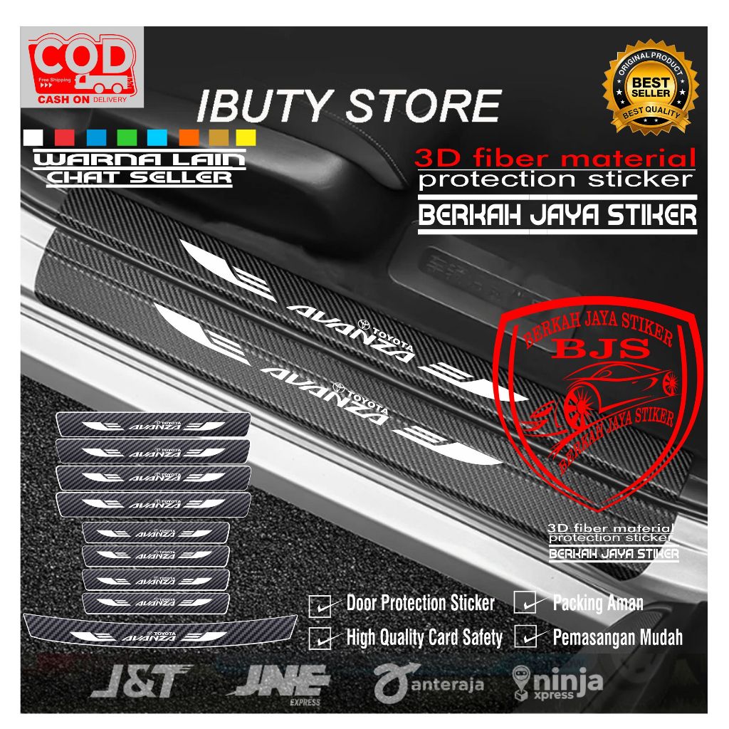 Sill Plate Karbon 3D Avanza Sticker Carbon Pijakan Kaki Bawah Pintu Mobil Toyota Avanza Terbaru Harga  11,000 Ringgit*Penghantaran Percuma