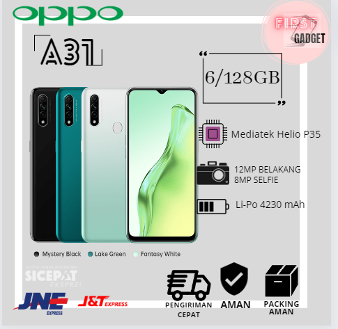  daftar harga dan spesifikasi hp android	 Hp Oppo A31 Smartphone Ram 6/128Gb New Fullset Garansi 1 Tahun 	