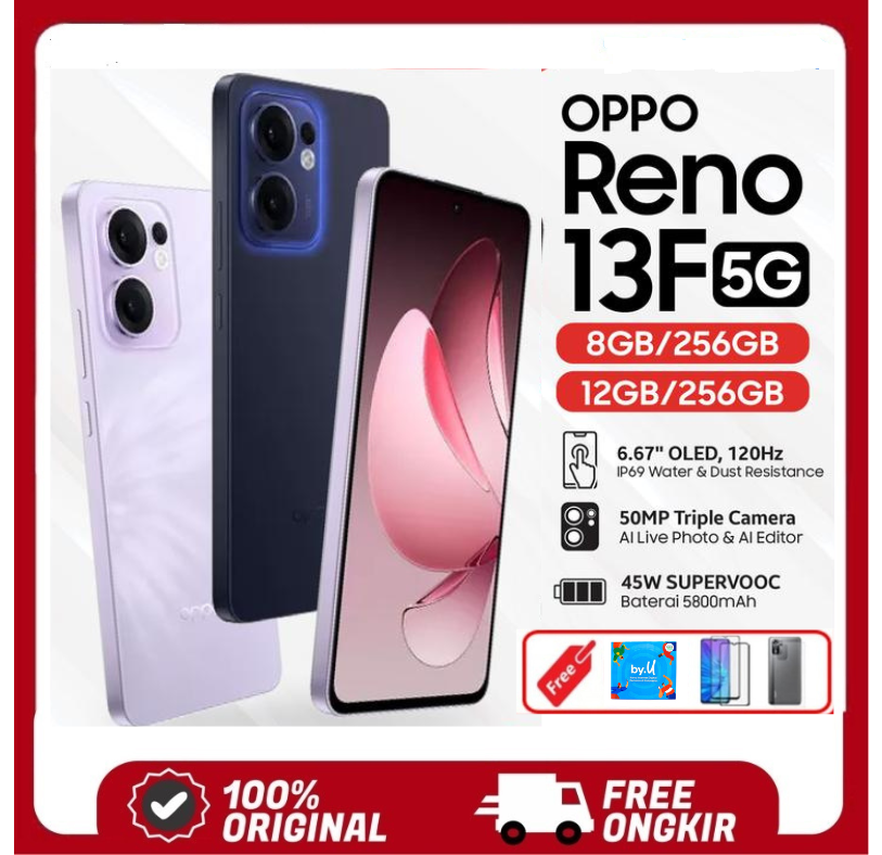 Oppo ren13 F 5G 8/256 12/256 8GB 12GB 256GB Reno 13-luminous blue, 5G 8/256 Harga  3,300,000 rupiah*Gratis Ongkir