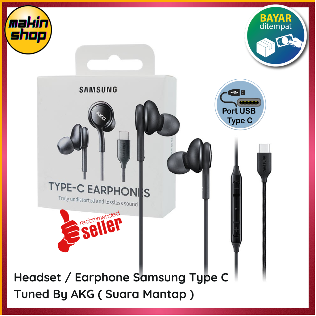 Suara Mantap Headset Earphone Samsung Type C Tuned By AKG