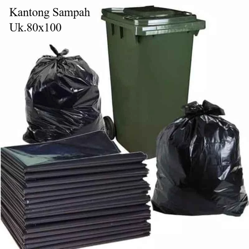 Plastic trash 80x100 contents 5 sheets thick garbage bags/trash bag not easy to leak and tear cheapest Harga 8,954 rupiah*Gratis Ongkir