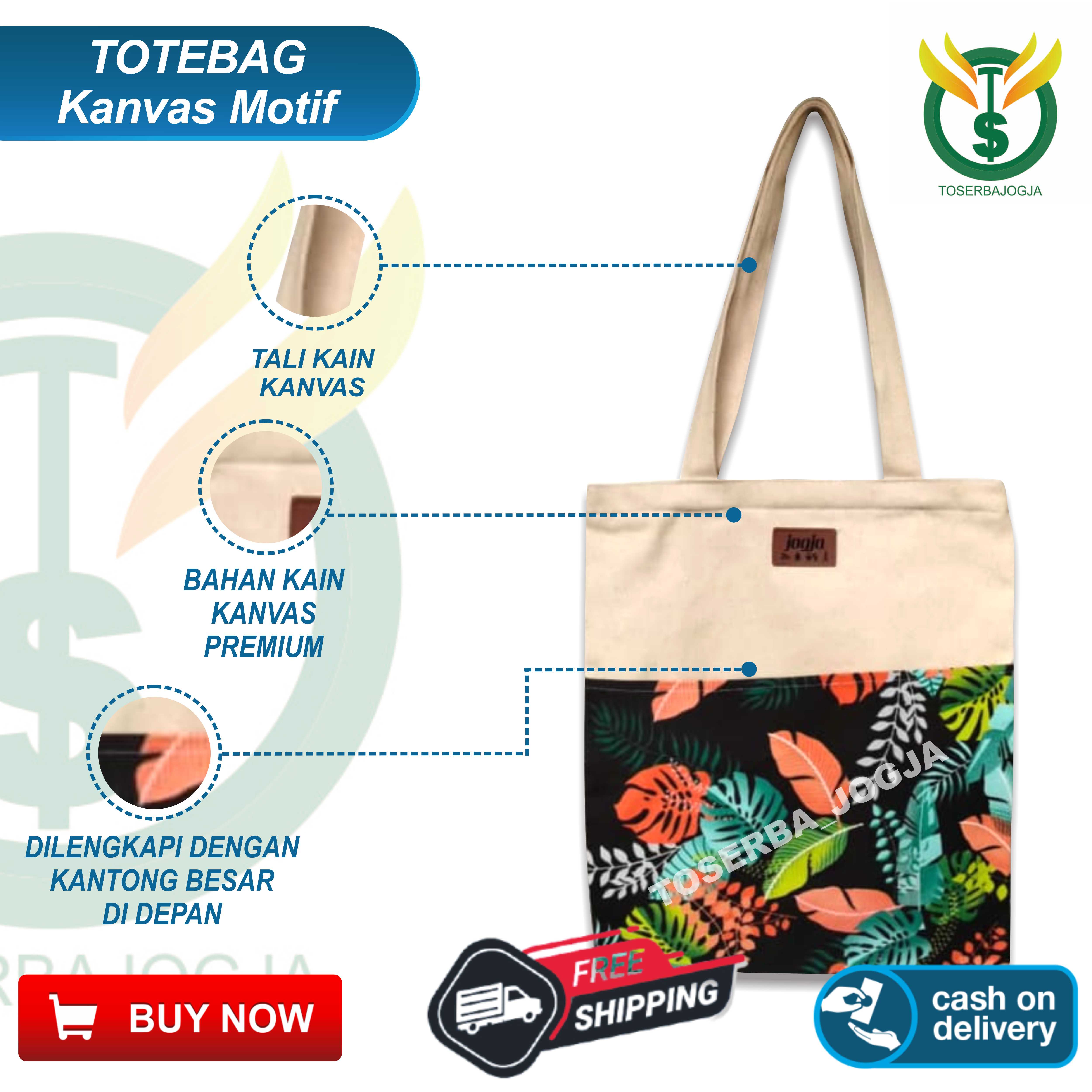 Tote bag kain discount kanvas