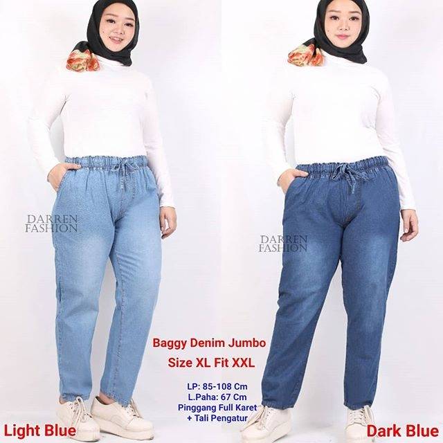 Celana Baggy Pants Jumbo Jelana Wanita Baggy Jeans Denim