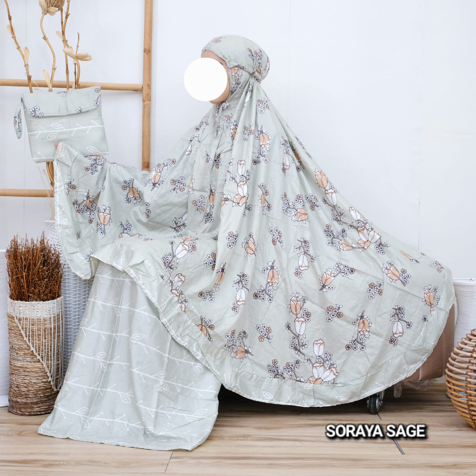 New Balinese Rayon Motif Mukena Cheap Jumbo Rayon Mukena