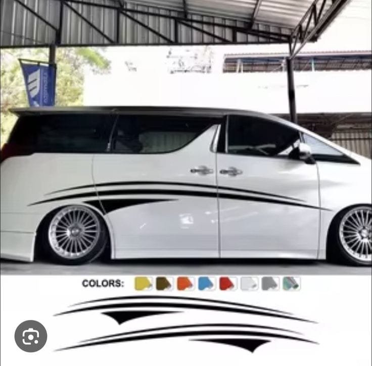 Toyota Alphard best selling car stickers Alphard car stickers newest hot car stickers Harga 115,000 rupiah*Gratis Ongkir