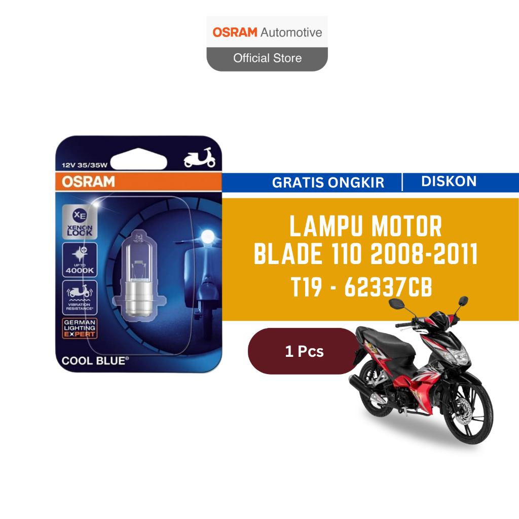 Osram Lampu Depan Motor Honda Blade 110 2008 - 2011 62337CB Harga 20,700 rupiah*Gratis Ongkir