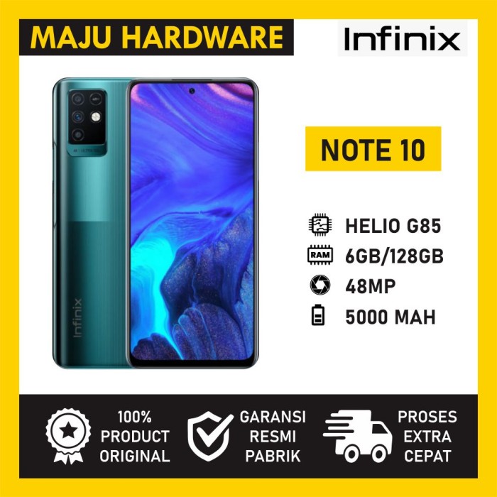 Infinix Note 10 6/128GB - Garansi Resmi Harga  3,677,000 Ringgit*Penghantaran Percuma