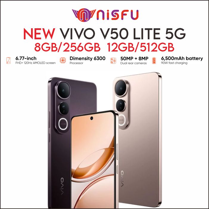 vivo V50 Lite 5G (12/512) Borderless Immersive Screen, Sony IMX882, 6500mAh Battery+90W Flashcharge, AI Erase 2.0 Giá 4,599,000 Đồng*Miễn phí vận chuyển