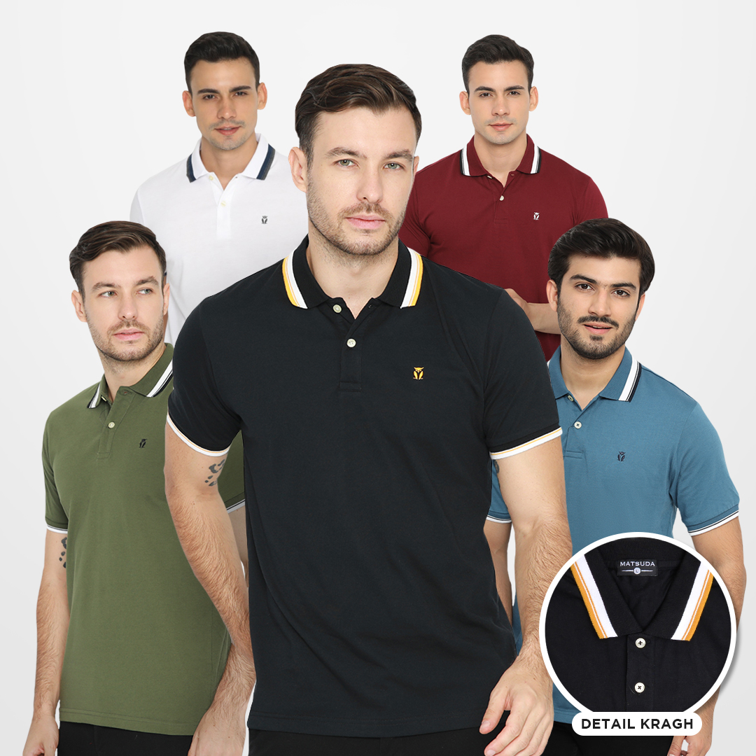 MATSUDA Kaos Polo Shirt Pria Kerah Aioi