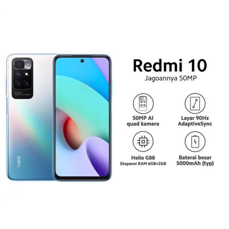 hp xiaomi redmi 10 ram 4/64 6/128 [4gb 64gb / 6gb 128gb] 50mp 5000 mAh - garansi resmi Harga  1,550,000 Ringgit*Penghantaran Percuma