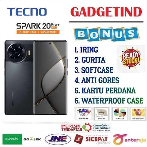 Hanphone Tecno Spark 20 Pro+ 8/256Gb | Spark 20 Pro 12/256 - Mtk G99 Ultimate Processor, 6.78-Inch Fhd+ Amoled Display, 120 Hz Refresh Rate Harga 1,860,000 rupiah*Gratis Ongkir