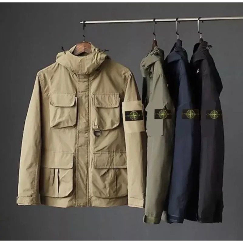 Jaket parka kanvas Jaket Parka Stone Island Jaket Parka Pria