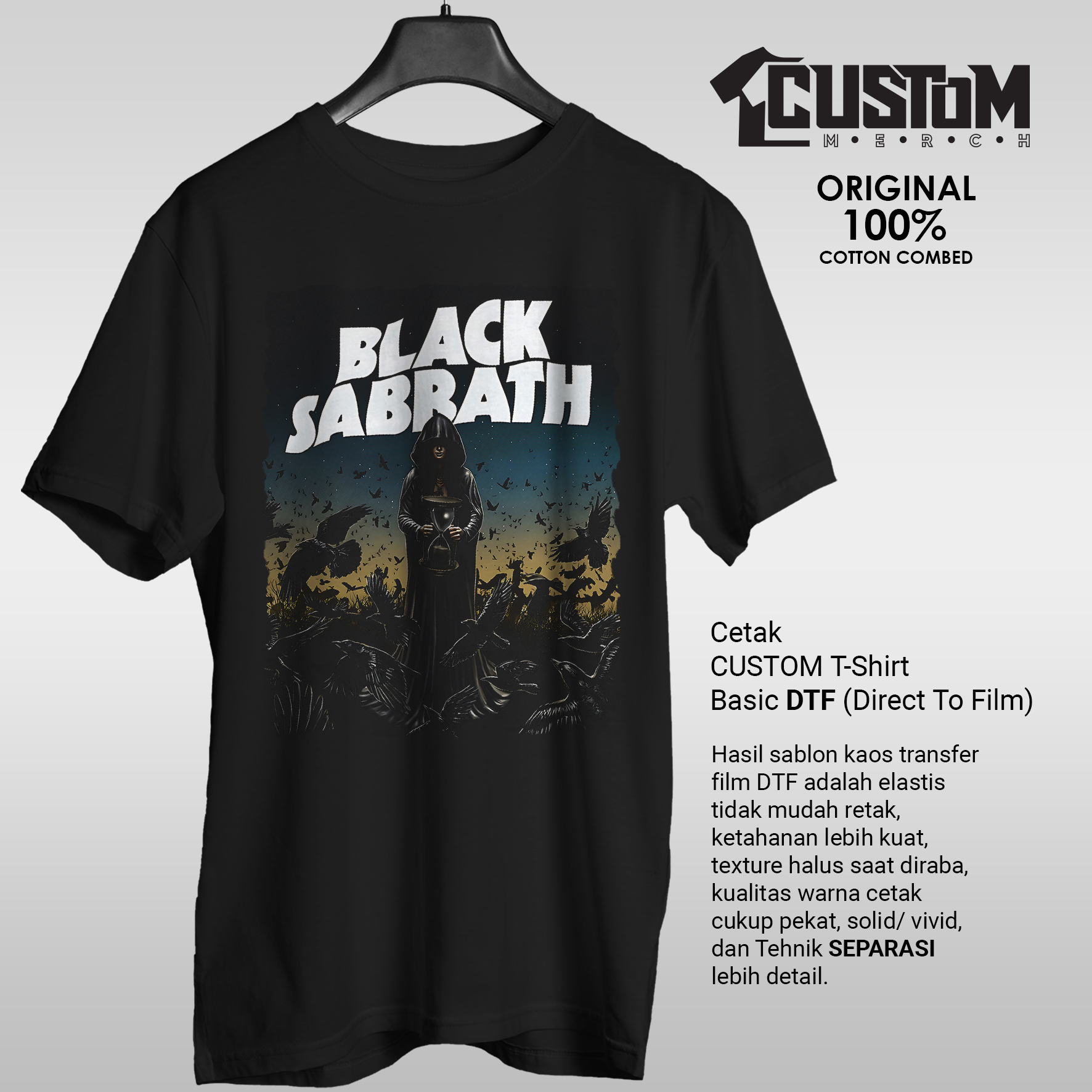 Kaos Band Black Sabbath The End T Shirt Kaos Band Merch Pull Bear Black  Sabbath (Unisex), image size:1772x1772