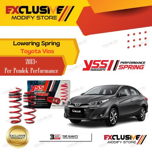 YSS lowering spring kit Toyota Vios (2013 +) original Thailand performance per Pendek Harga 3,000,000 rupiah*Gratis Ongkir