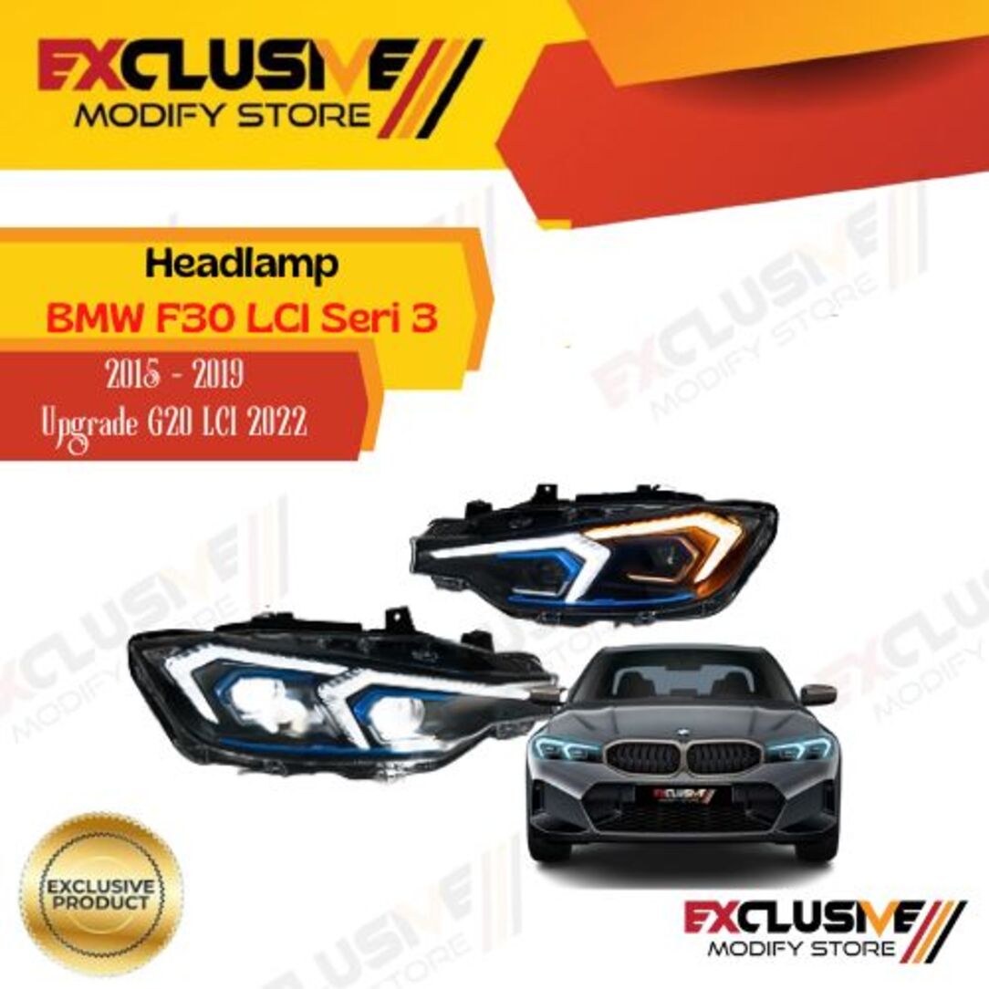 Headlamp BMW F30 LCI Series 3 2015 2019 upgrade G20 LCI 2022 ceremony Harga 23,950,000 rupiah*Gratis Ongkir