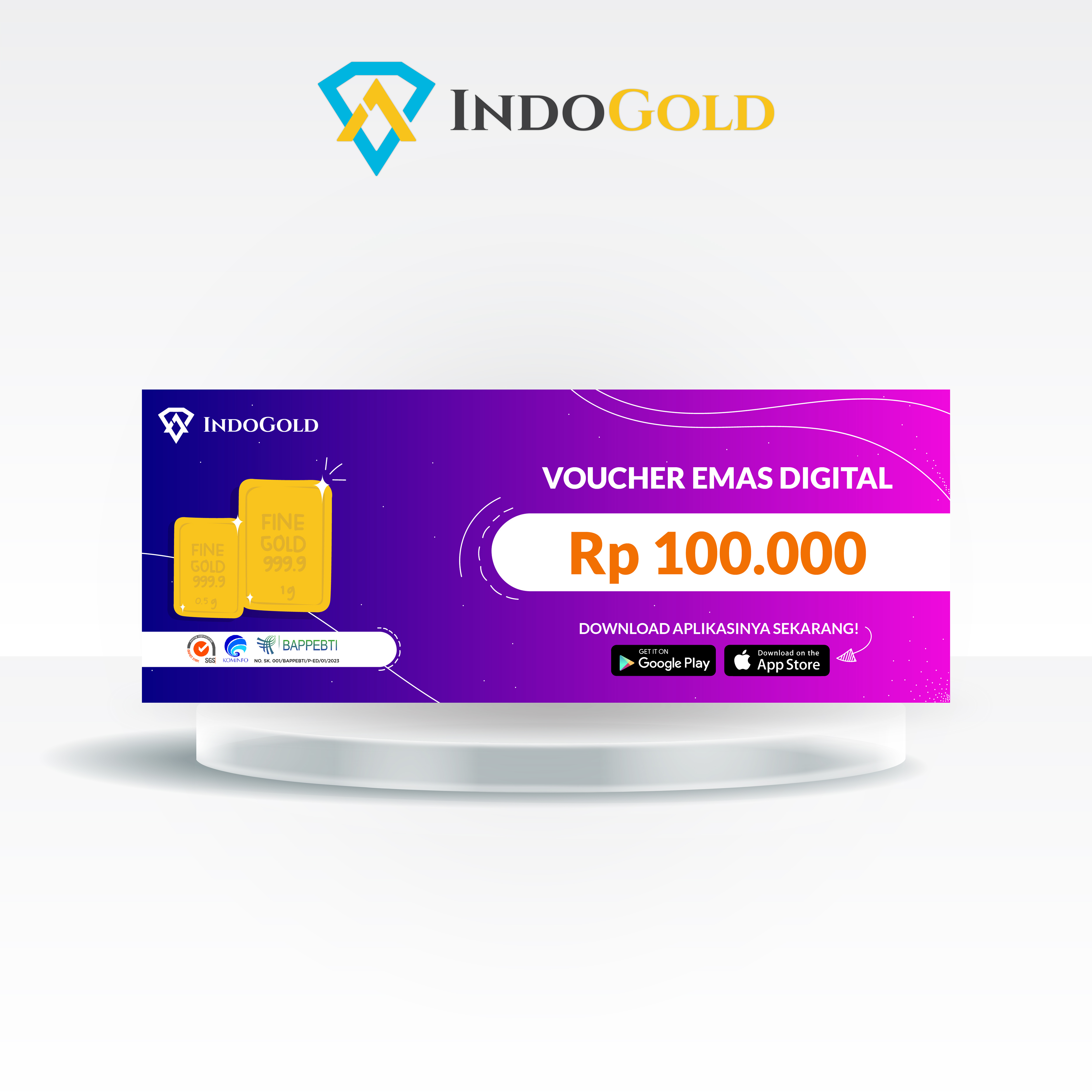 Golden gold digital vouchers RP 100.000