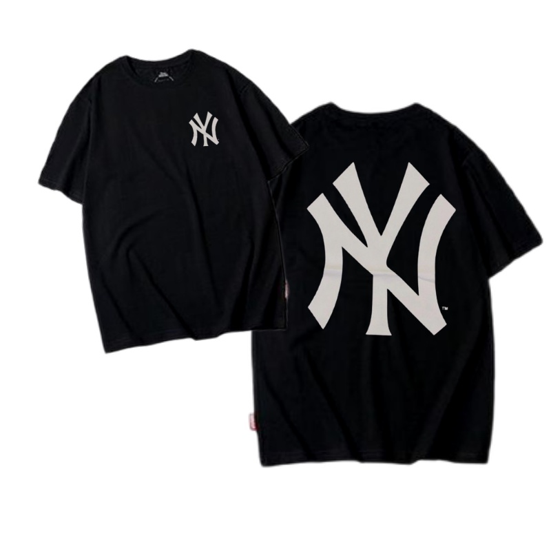 FREE TOPI - NEW PROMO KAOS MLB NY NEWYORK HITAM SABLON DEPAN BELAKANG  TERBARU KAOS DISTRO BANDUNG T-SHIRT PRIA MAUPUN WANITA KAOS TRENDY 2022