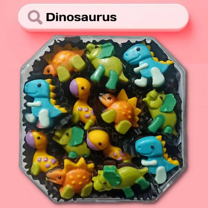 Bestseller coklat lebaran idul fitri 1443h karakter dinosaurus