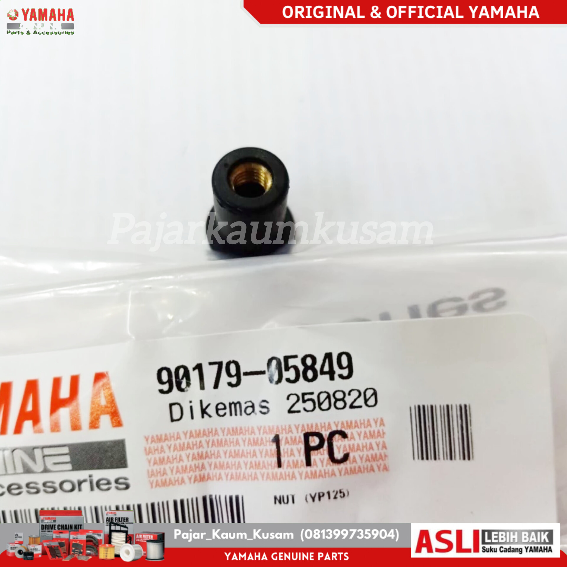 MUR KARET COVER BODY LEG SHIELD COVER BATOK LAMPU DEPAN YAMAHA XRIDE ORIGINAL 90179-05849 NUT Harga 15,500 rupiah*Gratis Ongkir