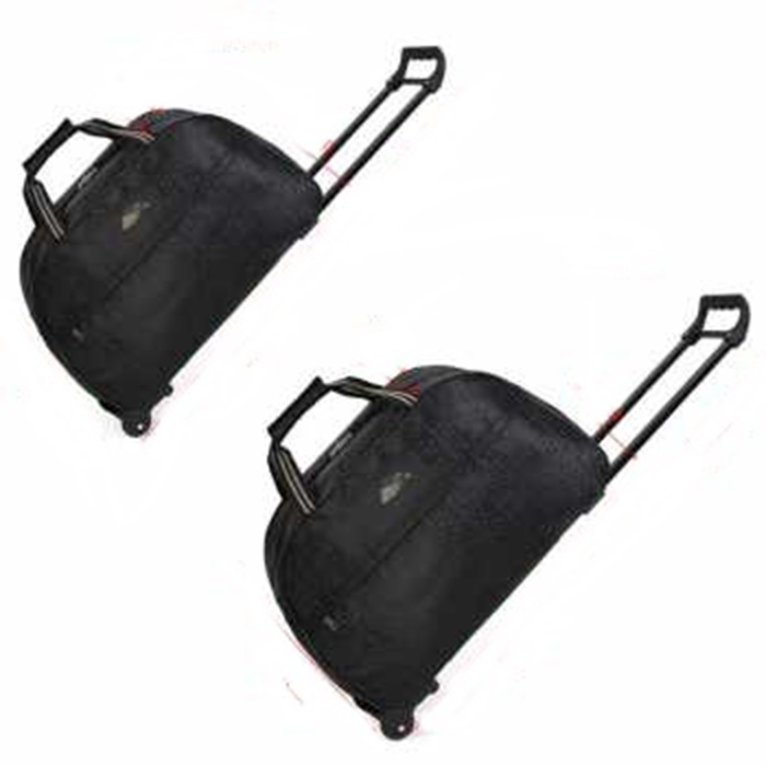 Lazada Indonesia - Hamlin Frede Tas Koper Duffel Trolley Traveling Size L Large Compartment Material Oxford ORIGINAL – Black