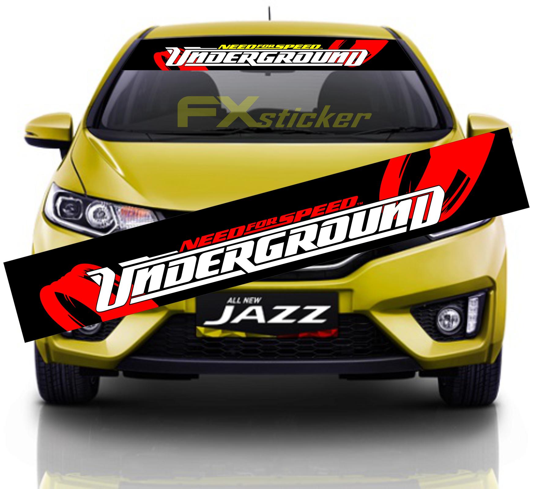 Stiker Termurah Stiker Mobil Cutting Sticker Tulisan Kaca Depan Underground Racing Cocok Kesemua Mobil Compatible All Car Lazada Indonesia