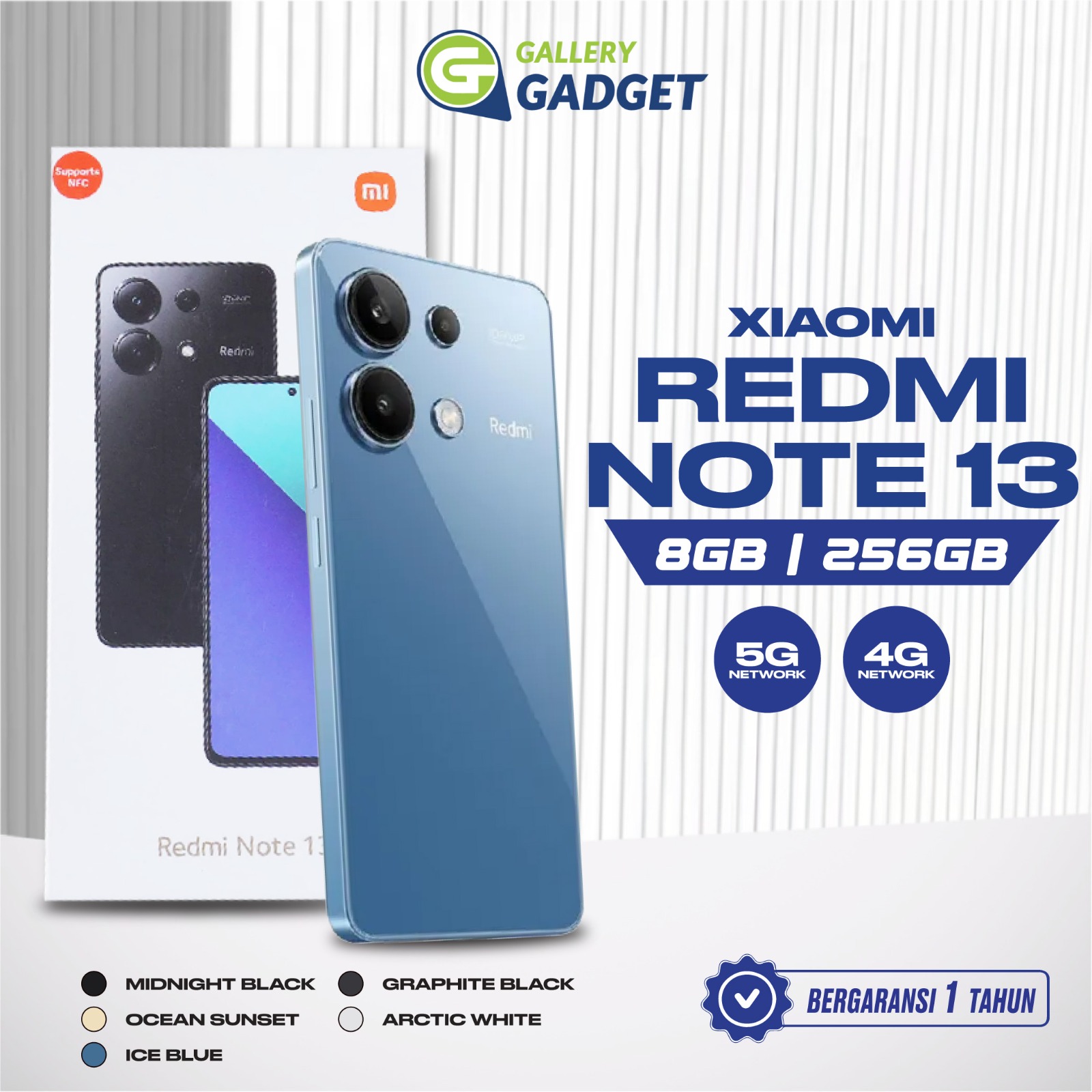 Xiaomi Redmi Note 13 5G 8/256 GB 4G 8/256 GB 8GB 256GB Handphone Android Garansi Resmi Harga 3,189,000 rupiah*Gratis Ongkir