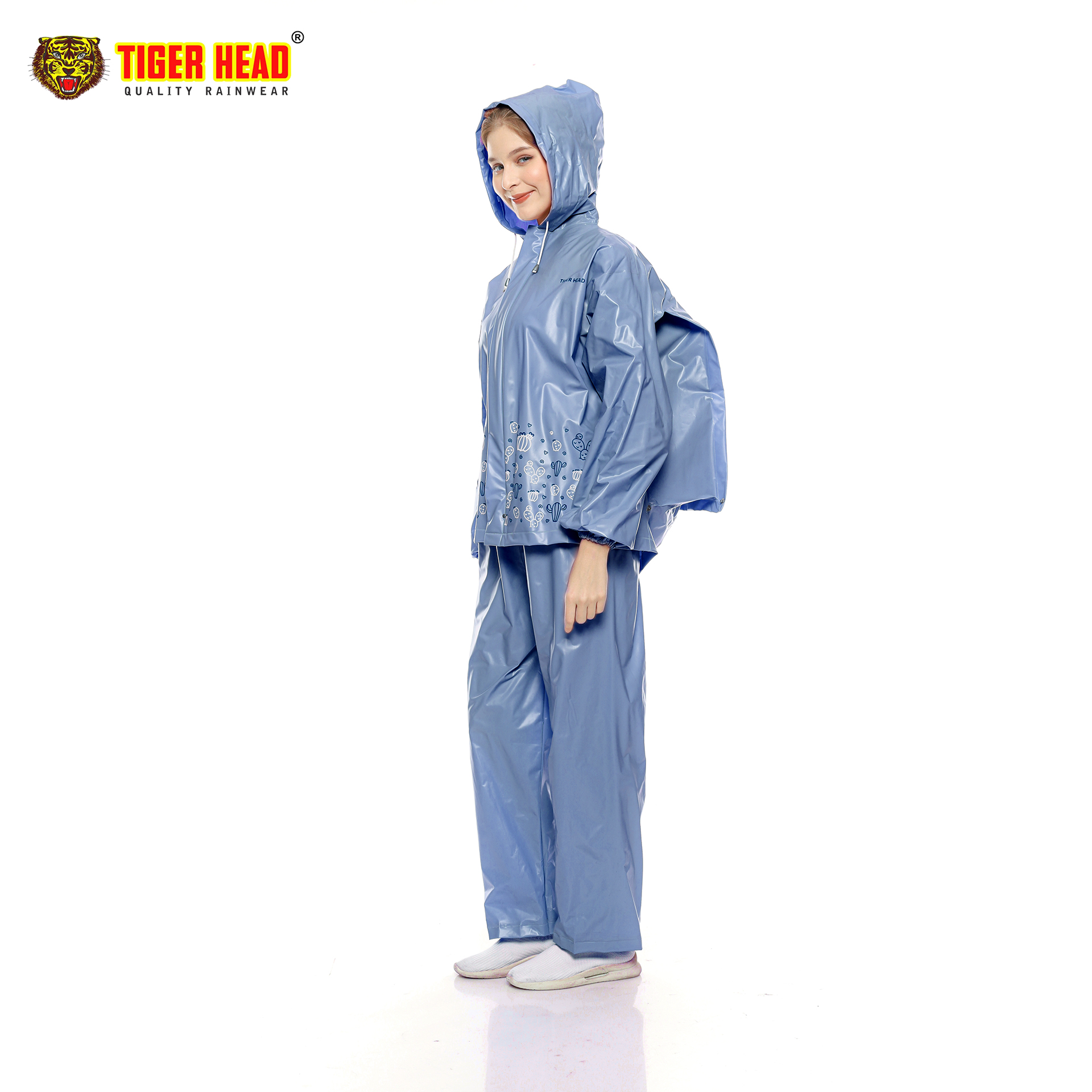 Tiger Head Jas Hujan Setelan Cactus Backpack 70049 Harga 129,000 rupiah*Gratis Ongkir