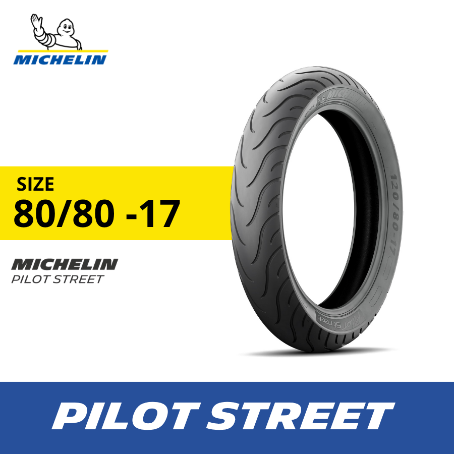 Michelin Ban Motor Pilot Street 80-80 R17 Ban Motor Tubles Tahan Lama Harga 520,960 rupiah*Gratis Ongkir