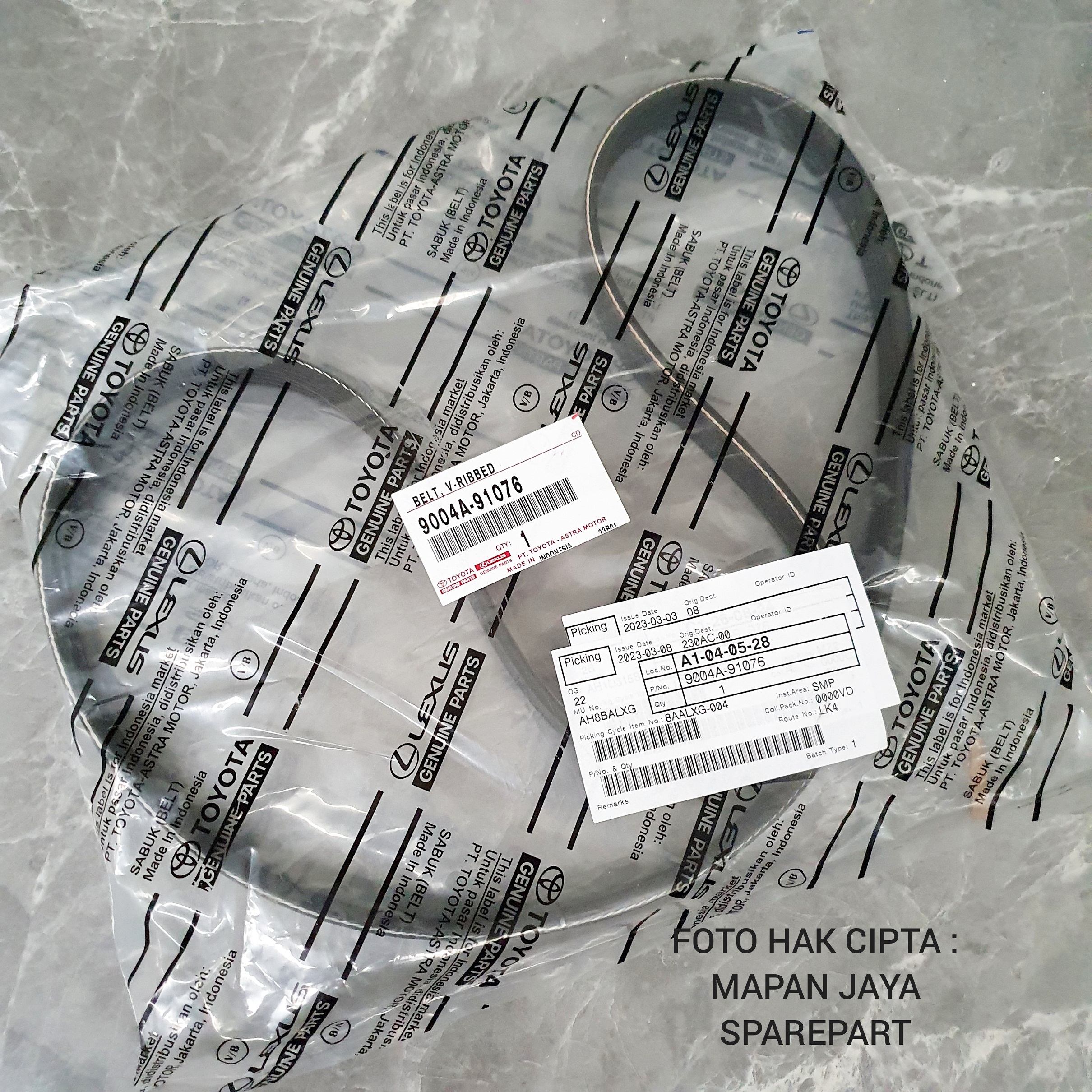 VBELT - FAN BELT AVANZA / XENIA (2022-2023) 6PK-1148 (ASTRA TOYOTA) Harga  218,900 Ringgit*Penghantaran Percuma