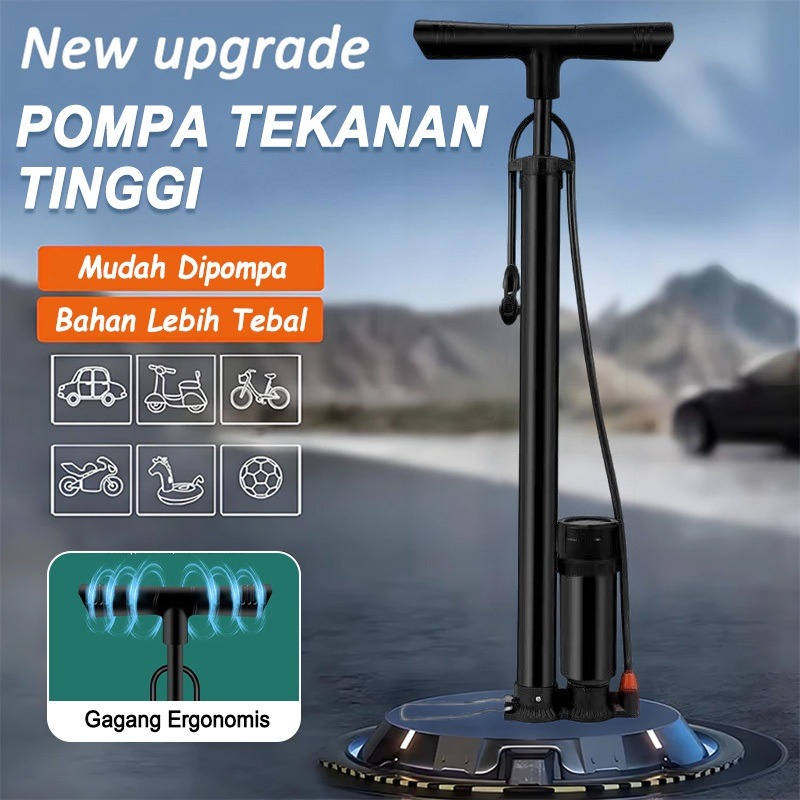 Portable tire pump 160PS-high pressure wind charger for bicycles, motorcycles & cars Harga 39,500 rupiah*Gratis Ongkir