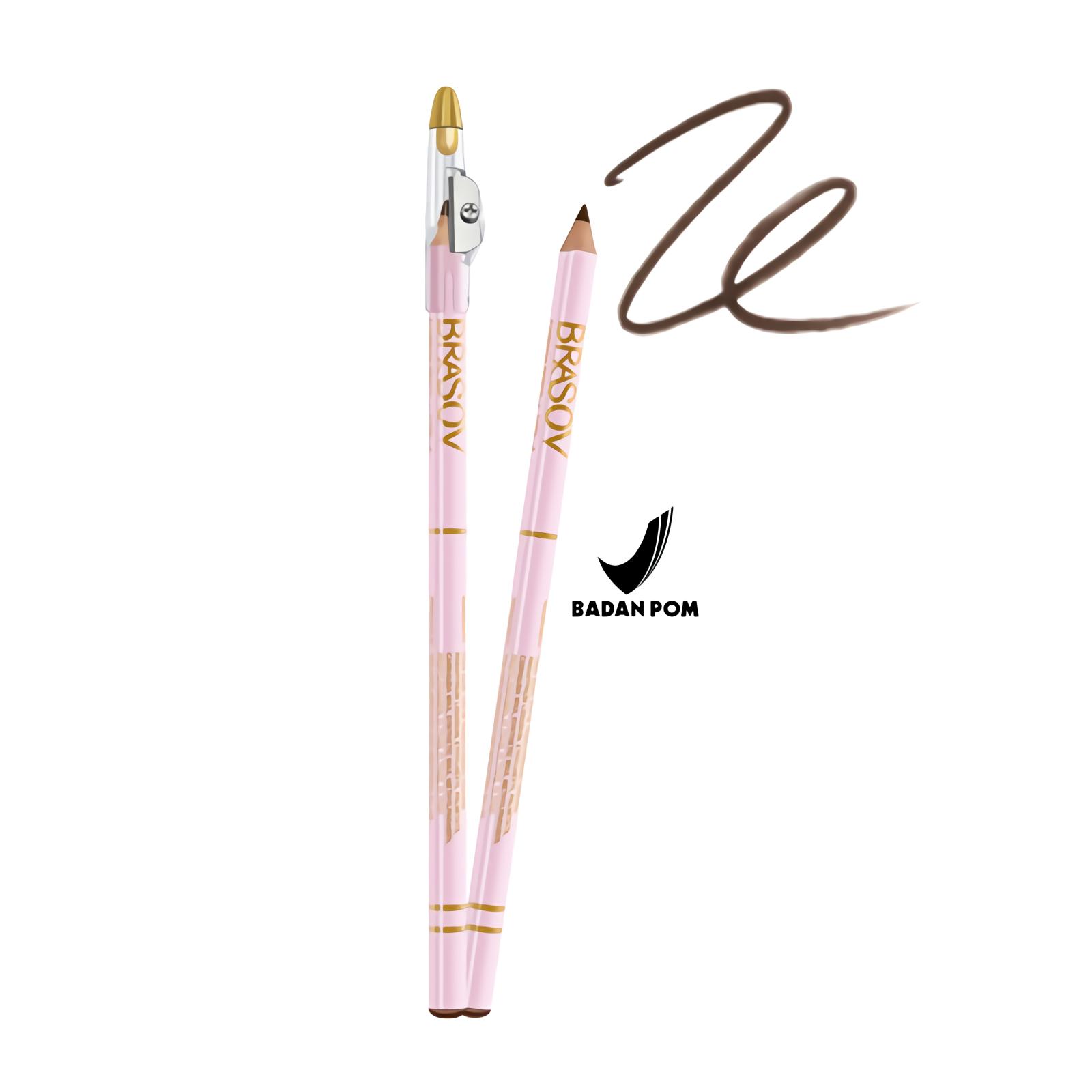 BRASOV Pensil Alis Type A + SERUTAN 2.9 GRAM Eyebrow Pencil Original Sharpener Rautan Ori Viva