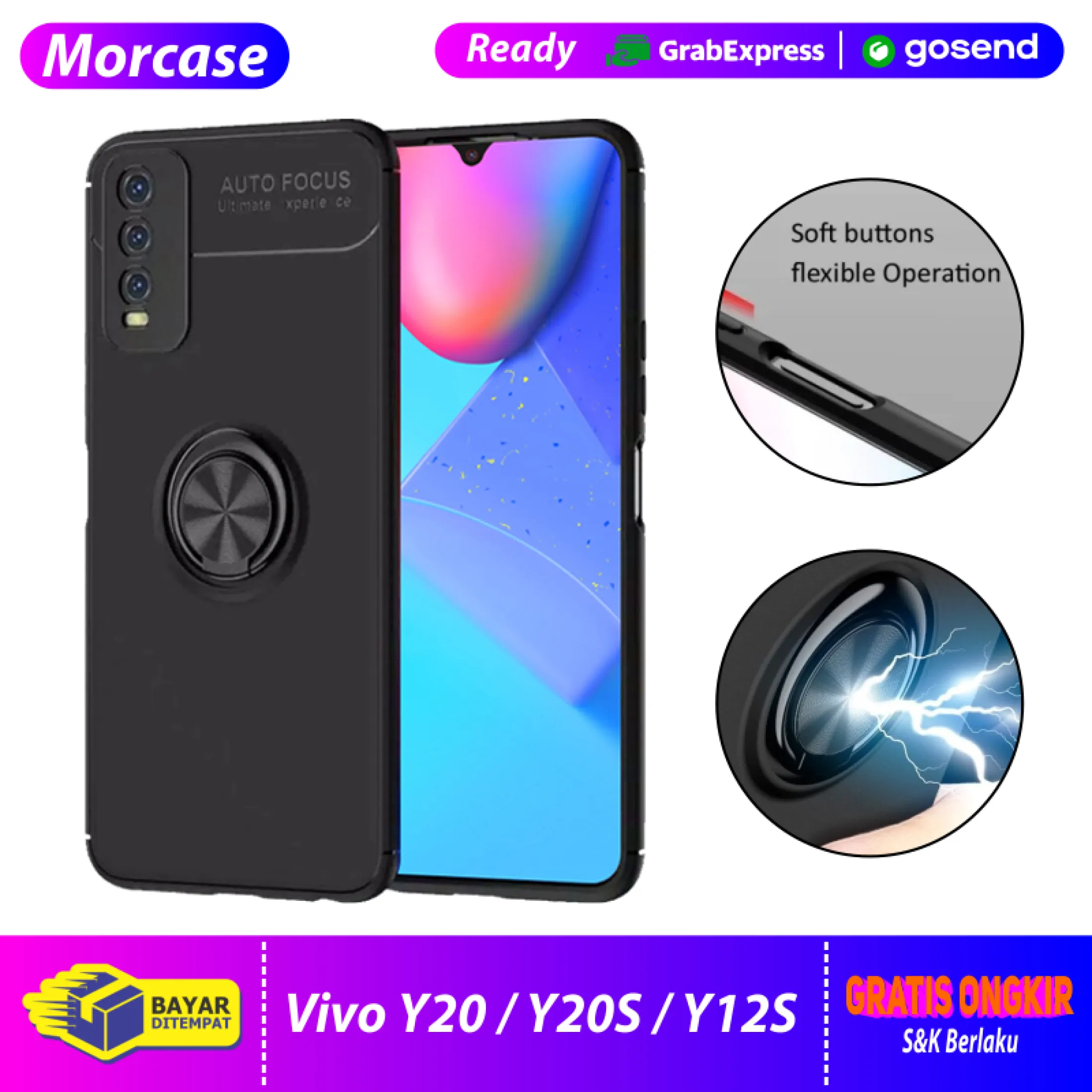 Mor Autofocus Magnetic Ring Case For Vivo Y20 Vivo Y20s Vivo Y20s G Vivo Y12s Invisible Case Auto Focus Iring Hitam Lazada Indonesia