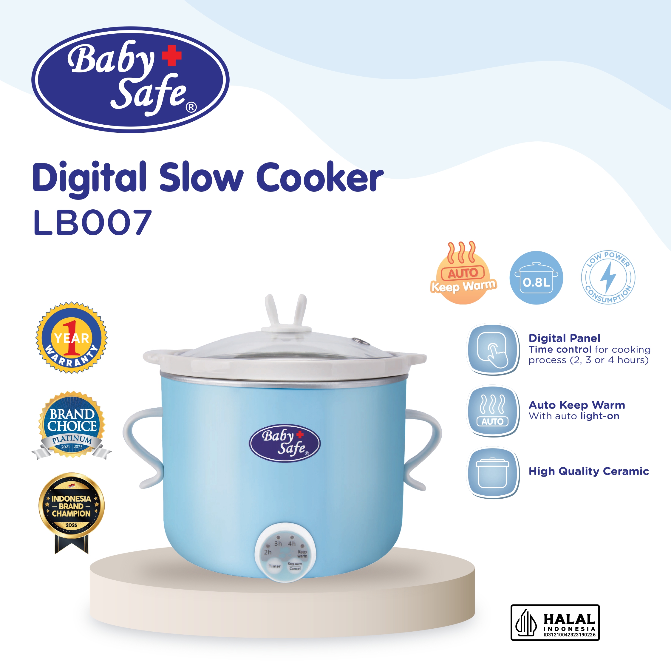 Babysafe - Lb007 - Mpasi Slow Cooker | Versatile Slow Cooker | Multifunctional Slow Cooker | Digital S…