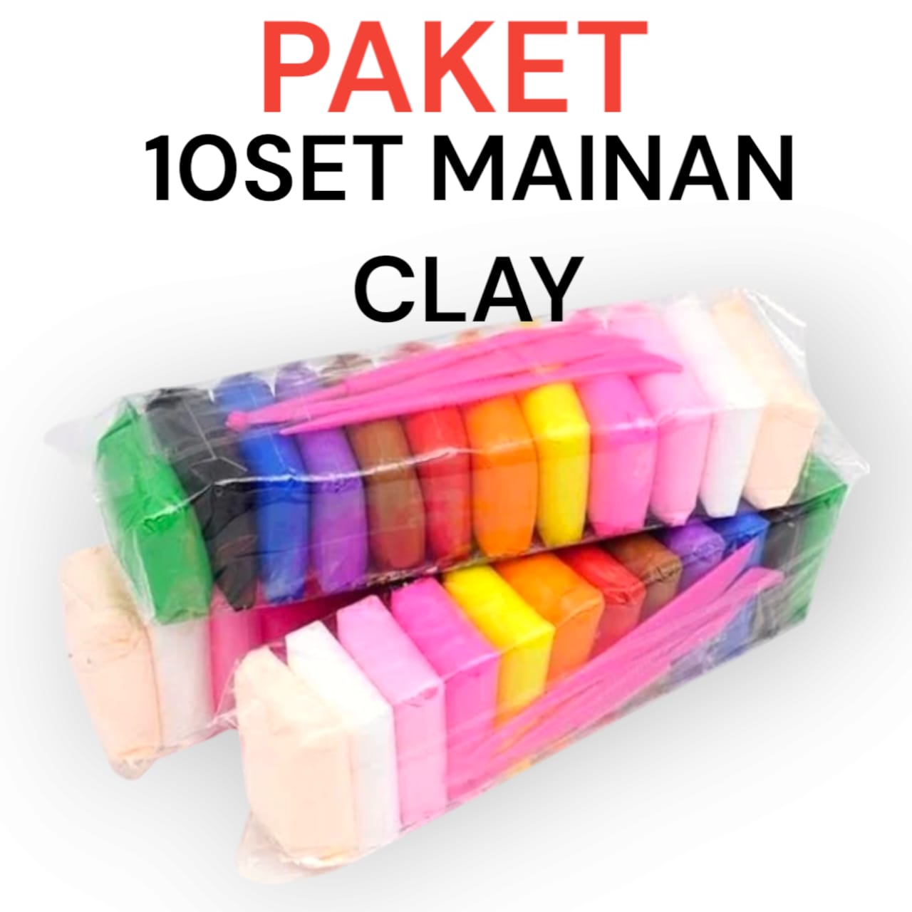 Paket Mainan Clay Super Light Soft 10 SET Harga 51,850 rupiah*Gratis Ongkir