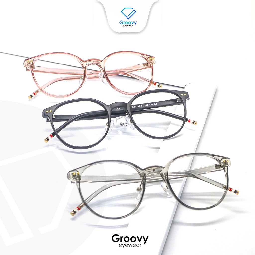 Groovy Eyewear Kacamata Aurora Bulat Minus Blueray Antiradiasi