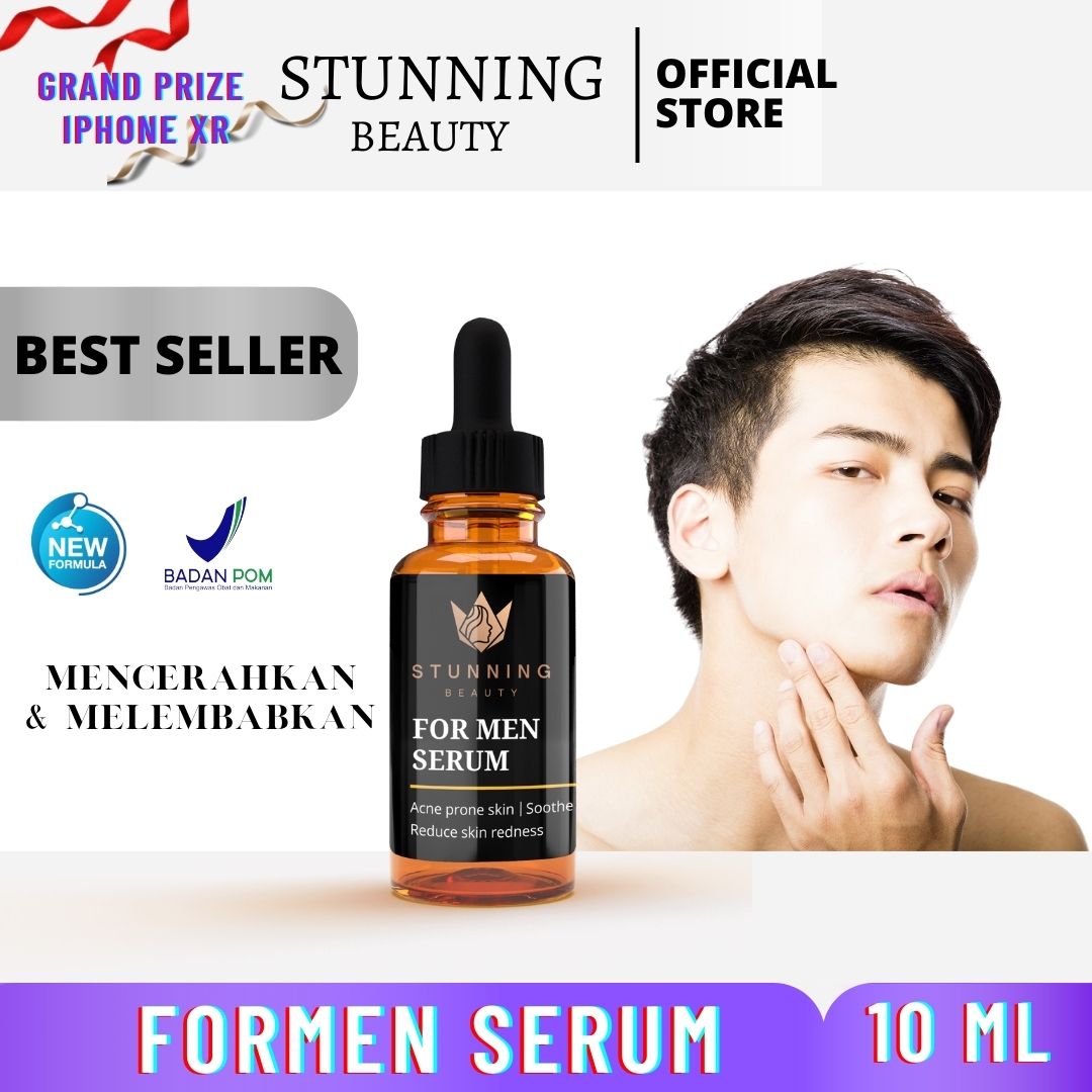 Lazada Indonesia - FORMEN SERUM – serum wajah buat cowok – serum wajah jerawat pria – skincare buat cowok – extra white anti dark spot serum – luckymen serum glowing cowok –  serum pria glowing –  serum pencerah wajah pria